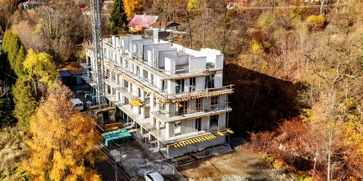 Nasza realizacja - budowa apartamentów - wynajem deskowania ściennego MidiFORM oraz deskowania stropowego BudoSTROP | budosprzet.pl